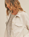 The Glad You Came Vegan Suede Jacket