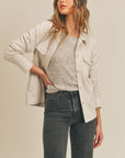 The Glad You Came Vegan Suede Jacket