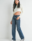 The Layla Dark Denim Relaxed Straight Leg Jeans