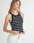 The Ember Striped Halter Tank