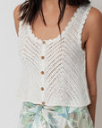 The Kila Crochet Buttondown Top