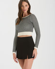 The Yara Black Striped Cropped Sweater