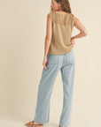 The Yoko Mocha Sweater Tank