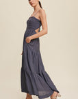 The Zuri Smocked Bodice Maxi Dress