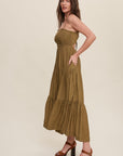 The Zuri Smocked Bodice Maxi Dress