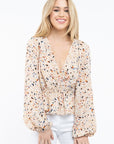 The Confetti Bubble Sleeve Top