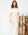 The Hydrangea Pleated Maxi Dress