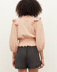 The Cassie Smocked Ruffle Top