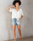 The Jordyn Boho Tie Front Blouse