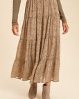 The Daryl Cheetah Tiered Maxi Skirt