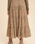 The Daryl Cheetah Tiered Maxi Skirt
