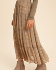 The Daryl Cheetah Tiered Maxi Skirt