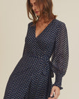 The Yoru Chiffon Midi Wrap Dress