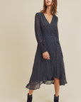 The Yoru Chiffon Midi Wrap Dress