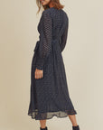 The Yoru Chiffon Midi Wrap Dress