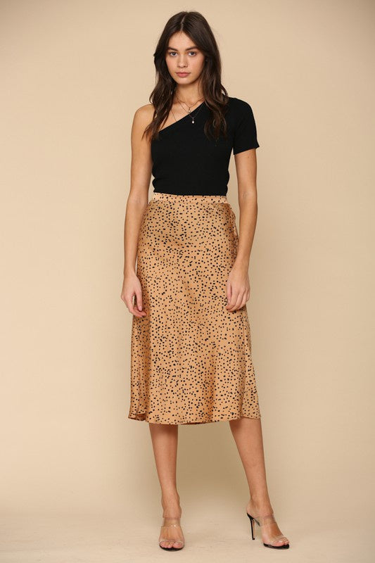 Satin midi cheap skirt seed