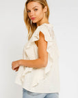 The Aniyah Crochet Ruffle Top