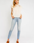 The Aniyah Crochet Ruffle Top