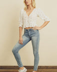 The Sunflower Eyelet Top