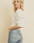 The Sunflower Eyelet Top