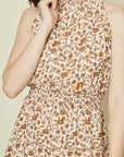 The Auberon Floral Mock Neck Dress