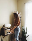 The Emiko Pinched Brown Rancher Hat