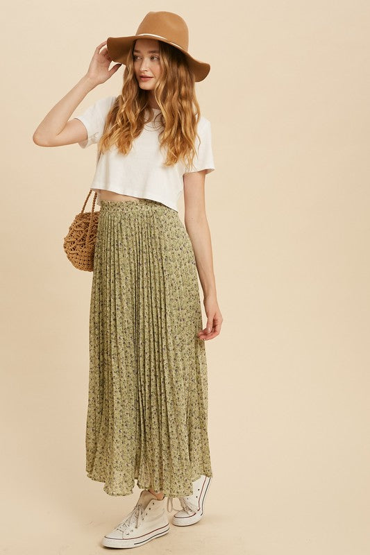 The Laurie Pleated Maxi Skirt