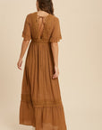 The Brodene Lace Trim Maxi Dress