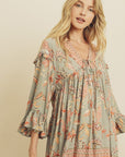 The Chloe Paisley Mini Dress