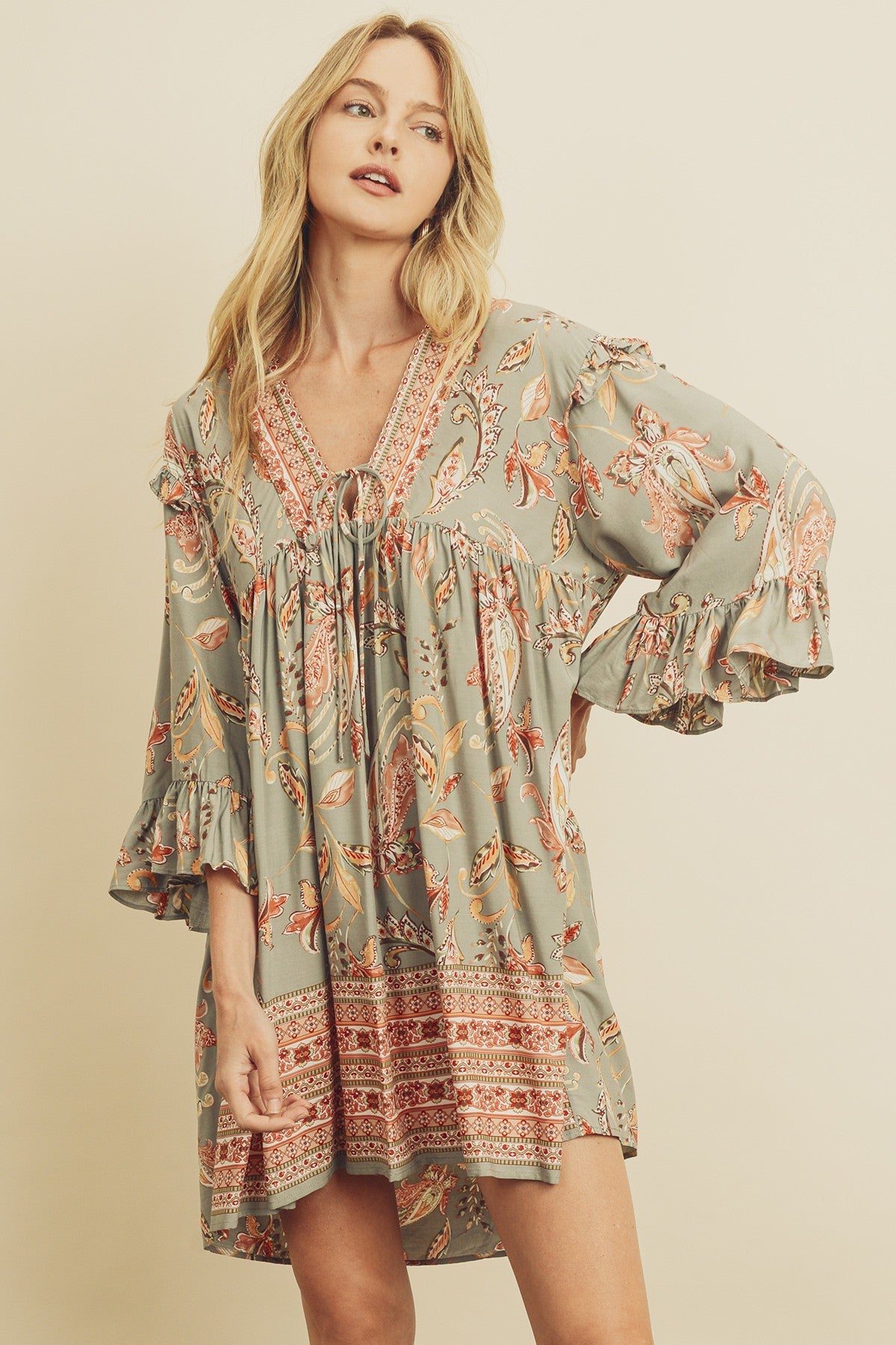 The Chloe Paisley Mini Dress – Thread + Seed