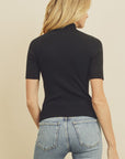 The Freya Ribbed Mock Neck Top