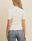 The Freya Ribbed Mock Neck Top