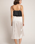 The Paulina Satin Midi Skirt