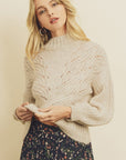 The Meredith Lantern Sleeve Sweater