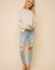 The Gina Chunky Ribbed Round Neck Sweater