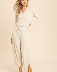 The Cherie Hacci Knit Cropped Lounge Pants