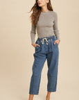 The Julien Relaxed Denim Drawstring Pants