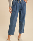 The Julien Relaxed Denim Drawstring Pants