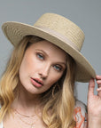 The Colleen Straw Boater Hat
