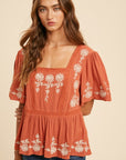 The Ophelia Embroidered Top