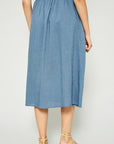 The Kippy Linen Buttondown Skirt