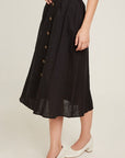 The Kippy Linen Buttondown Skirt