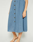 The Kippy Linen Buttondown Skirt