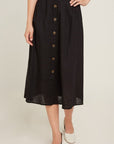 The Kippy Linen Buttondown Skirt