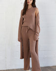 The Brigitta Mocha Sweater Knit Lounge Pants