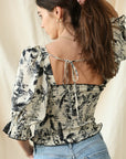 The Naila Smocked Puff Sleeve Top
