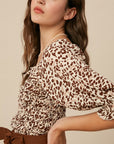 The Rikki Smocked Leopard Top