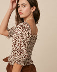 The Rikki Smocked Leopard Top
