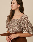 The Rikki Smocked Leopard Top