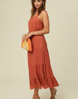 The Daphne Texture Tiered Midi Dress
